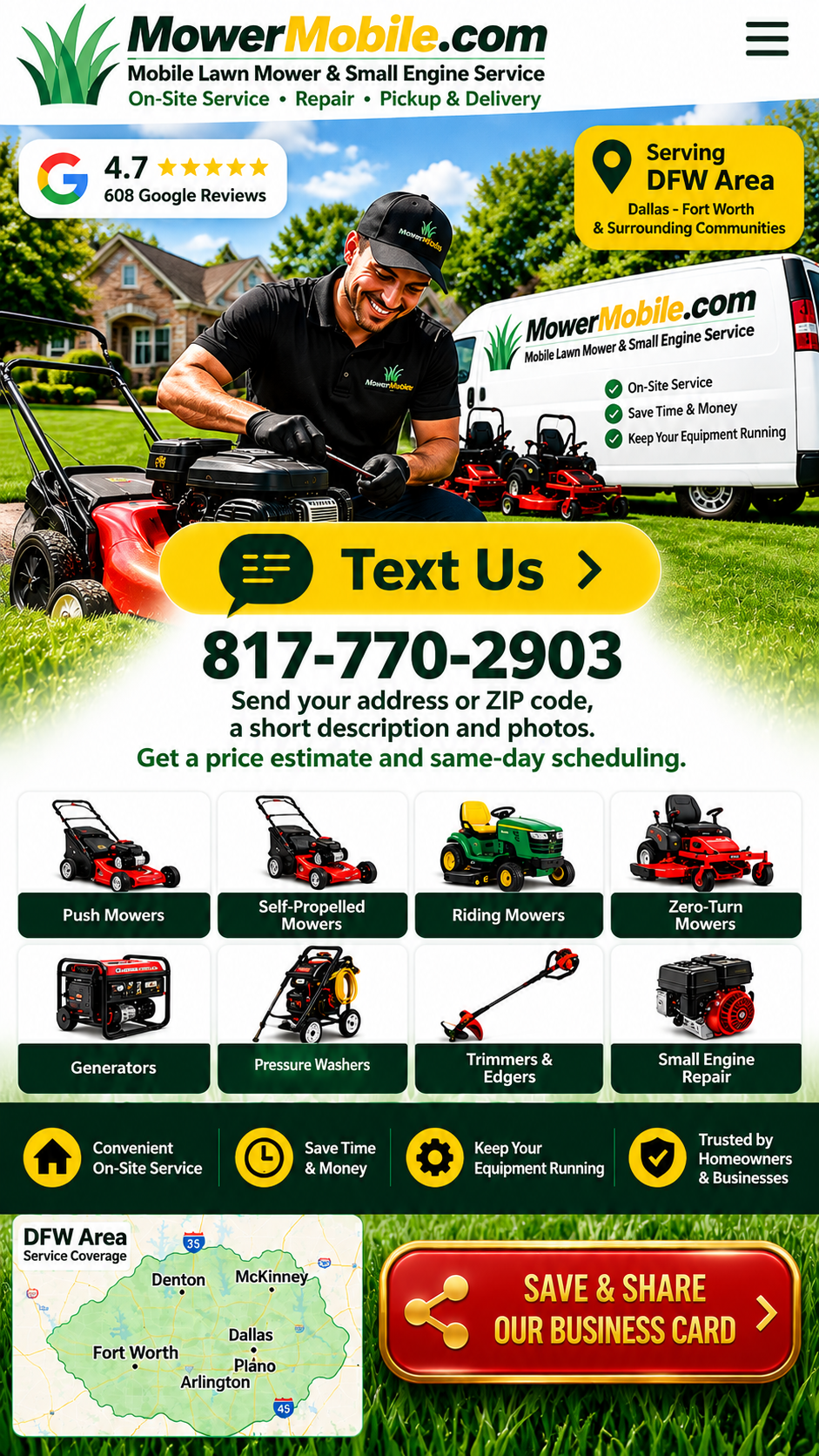 MowerMobile.com business card