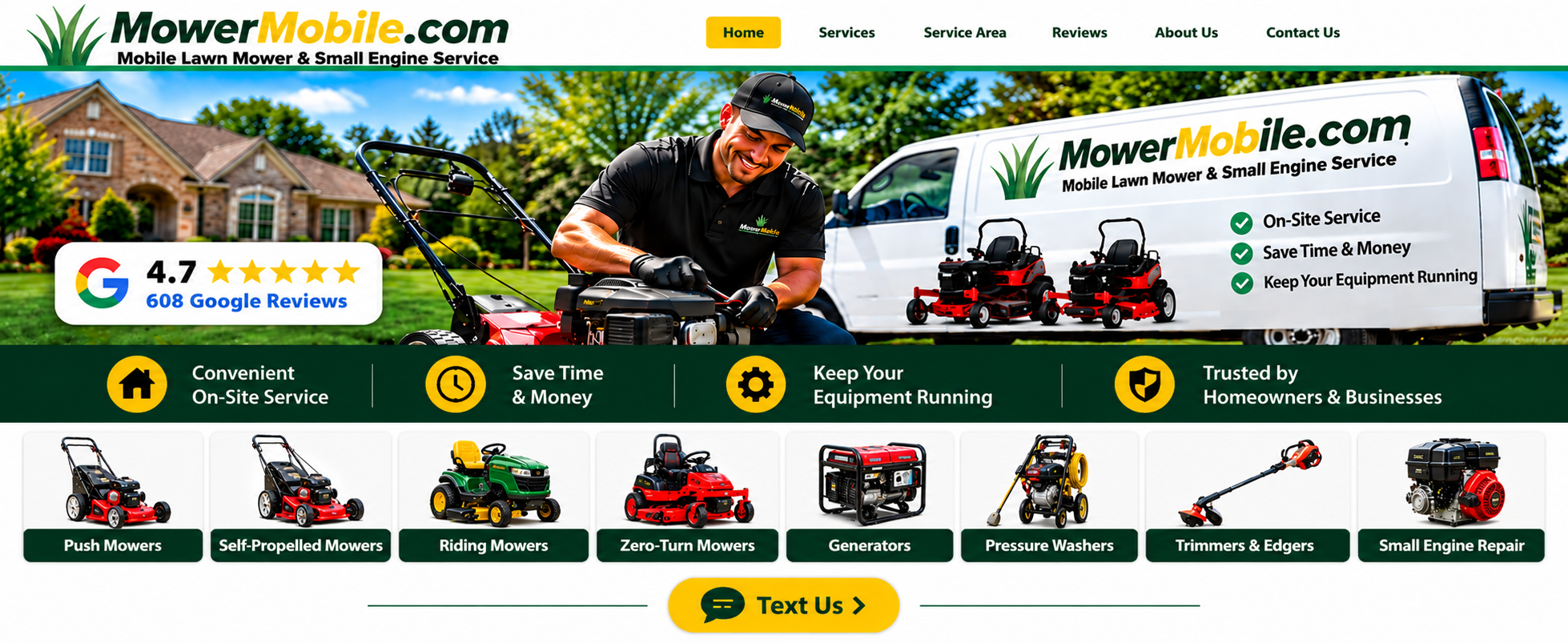 MowerMobile.com mobile lawn mower and small engine service